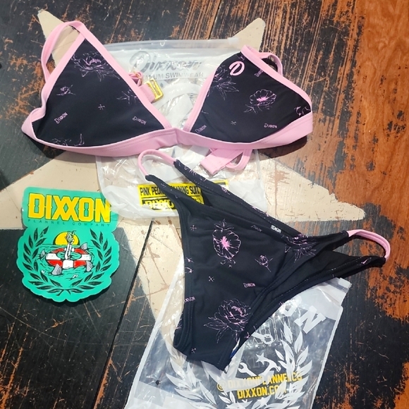 DIXXON Other - 🎊SALE🎉 Dixxon Premium Swimwear "Pink Peonies" Bikini, Top & Bottom S New! 💓